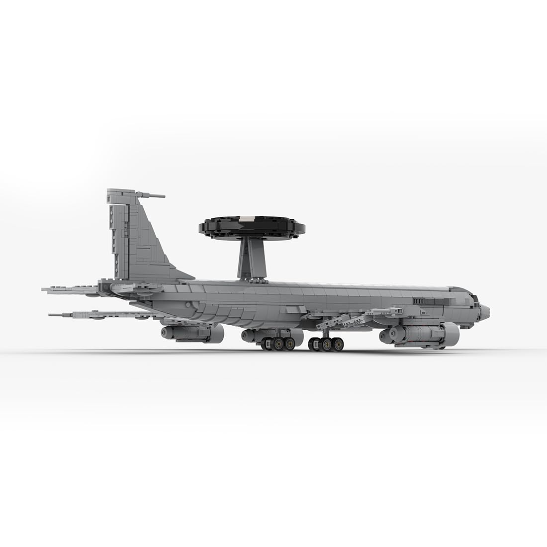 1/80 E-3 Sentry Fighter Jet Building Kit, Military Aircraft Building Block Set, Creative Interactive Building Toy for Teens and Up (1700PCS+)