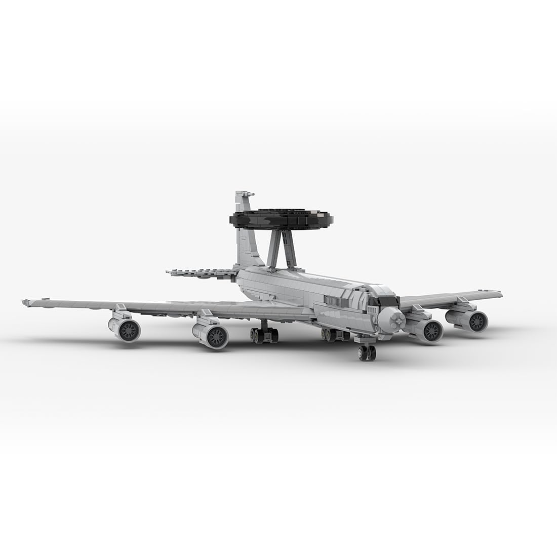 1/80 E-3 Sentry Fighter Jet Building Kit, Military Aircraft Building Block Set, Creative Interactive Building Toy for Teens and Up (1700PCS+)