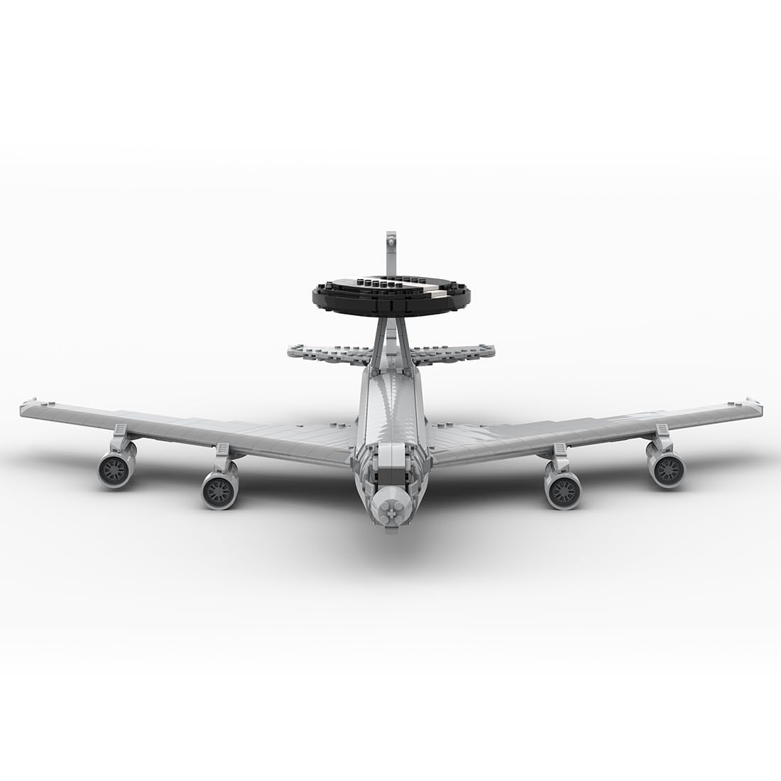1/80 E-3 Sentry Fighter Jet Building Kit, Military Aircraft Building Block Set, Creative Interactive Building Toy for Teens and Up (1700PCS+)