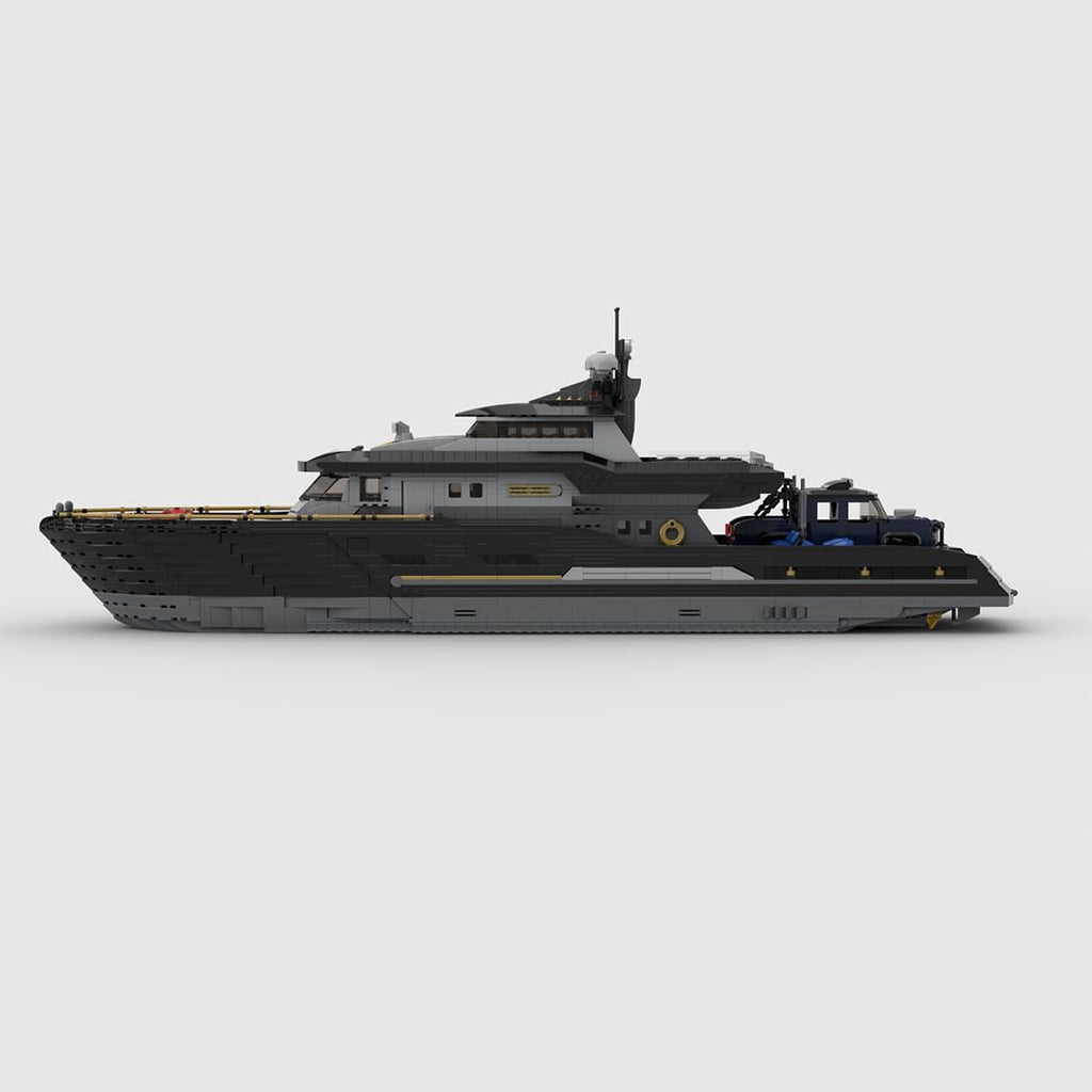 1/30 Scale Expeditionary Yacht Model Building Block Set, Cruise Ship Building Toy Set with Functional Propeller, Collectible Display Decorations Gift (4369PCS)