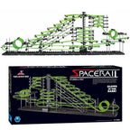 867PCS Marble Roller Coaster Kit, Space Rail Glow-in-The-Dark STEM Model Building Set with 8 Steel Balls, DIY Engineering Toy for Adults(Level 5)