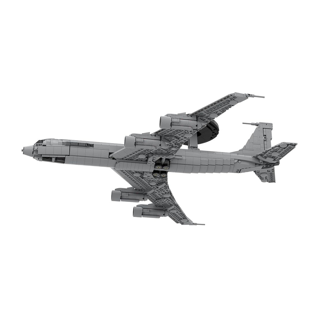 1/80 E-3 Sentry Fighter Jet Building Kit, Military Aircraft Building Block Set, Creative Interactive Building Toy for Teens and Up (1700PCS+)