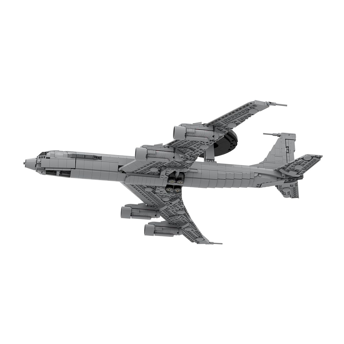 1/80 E-3 Sentry Fighter Jet Building Kit, Military Aircraft Building Block Set, Creative Interactive Building Toy for Teens and Up (1700PCS+)