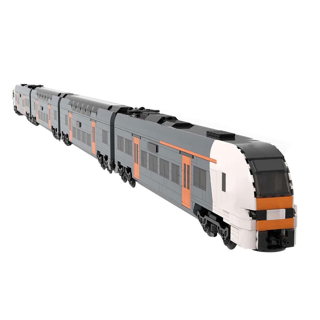 6wide Dynamic Rhein-Ruhr-Express Building and Construction Toy, Technic Train Series Building Block Set, Creative Interactive Building Toy for Teens and Up (2917Pcs +)