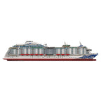 Cruise Modular Building Blocks Kit, 4595 PCS Super Flagship Cruise Model, Large Ship Model Assembly Ship Toy Sets, Creative MOC Set for Adults