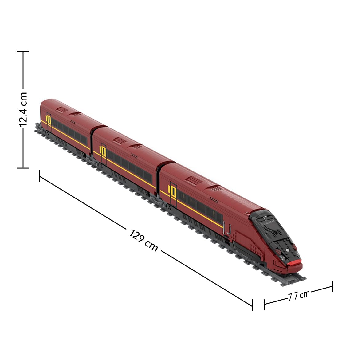 AGV-575 Italo High Speed Train Club Executive Class Builidng Blocks Set, 3,139 Pieces Train Building Kit, Collectible Locomotive Building Toy Model for Adult & Ideal Gift for Home Décor
