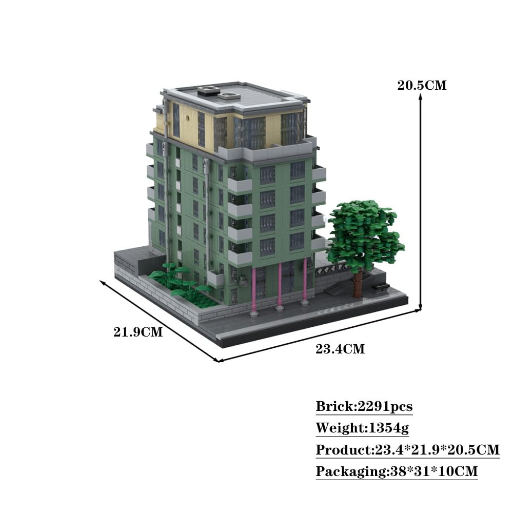 Stockholm Apartment Building Blocks Toy Set MOC-100703 for Ages 14+