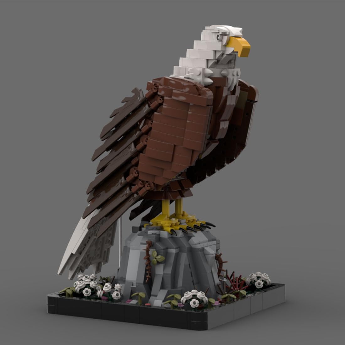 American Bald Eagle Building Set for Teen and Adults, STEM Educational Toy, Collectible Display, Creative DIY Construction Gift (1468PCS)
