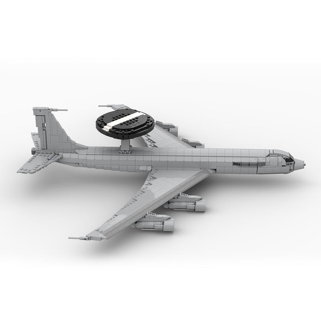 1/80 E-3 Sentry Fighter Jet Building Kit, Military Aircraft Building Block Set, Creative Interactive Building Toy for Teens and Up (1700PCS+)