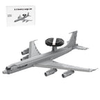 1/80 E-3 Sentry Fighter Jet Building Kit, Military Aircraft Building Block Set, Creative Interactive Building Toy for Teens and Up (1700PCS+)