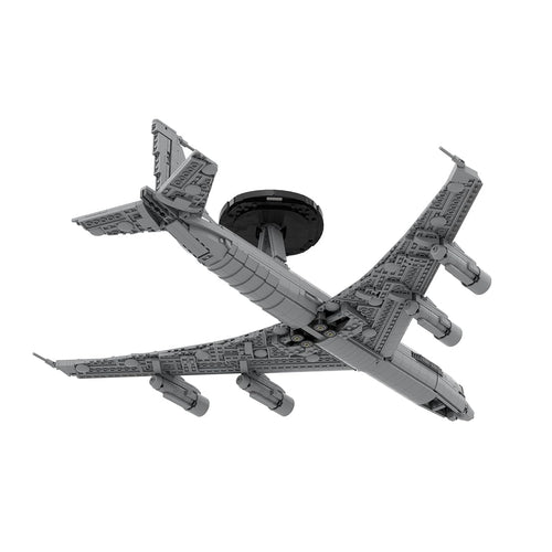 1/80 E-3 Sentry Fighter Jet Building Kit, Military Aircraft Building Block Set, Creative Interactive Building Toy for Teens and Up (1700PCS+)