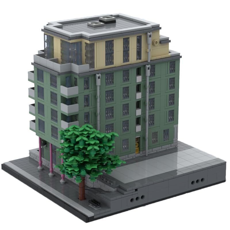 Stockholm Apartment Building Blocks Toy Set MOC-100703 for Ages 14+