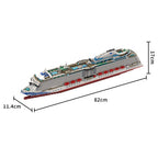 Cruise Modular Building Blocks Kit, 4595 PCS Super Flagship Cruise Model, Large Ship Model Assembly Ship Toy Sets, Creative MOC Set for Adults