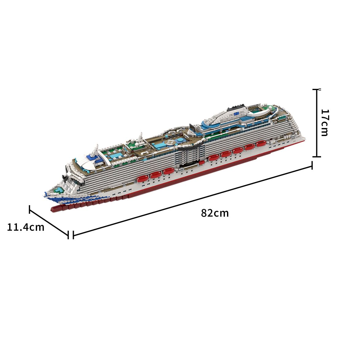 Cruise Modular Building Blocks Kit, 4595 PCS Super Flagship Cruise Model, Large Ship Model Assembly Ship Toy Sets, Creative MOC Set for Adults