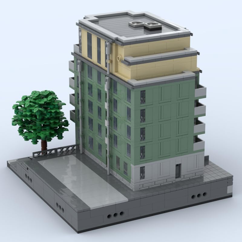 Stockholm Apartment Building Blocks Toy Set MOC-100703 for Ages 14+