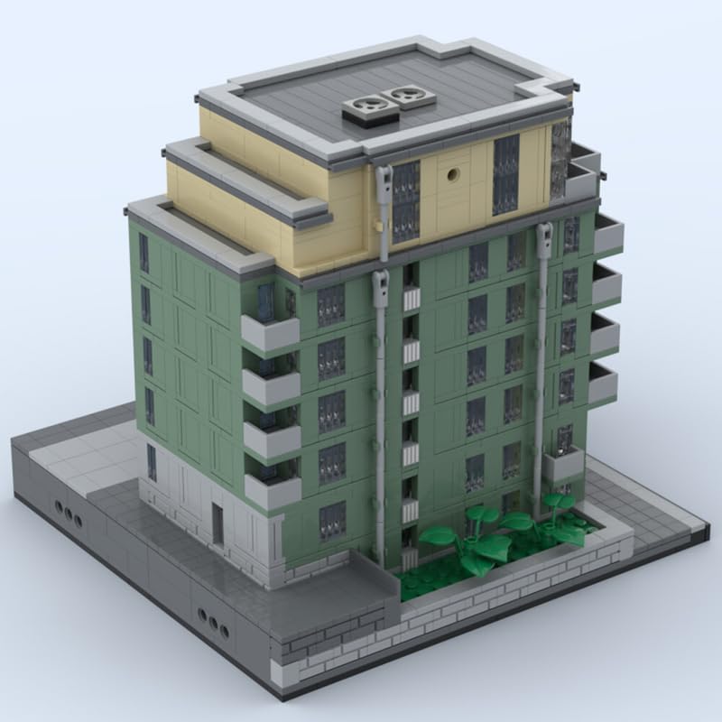 Stockholm Apartment Building Blocks Toy Set MOC-100703 for Ages 14+