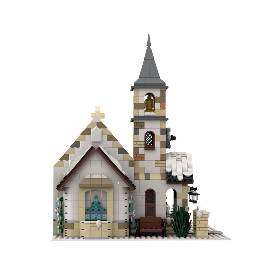 Winter Country Church Modular Model for Church of The Nativity Building Blocks Toys Set, Modular Church Architecture Set for Adults and Teen (1769PCS)