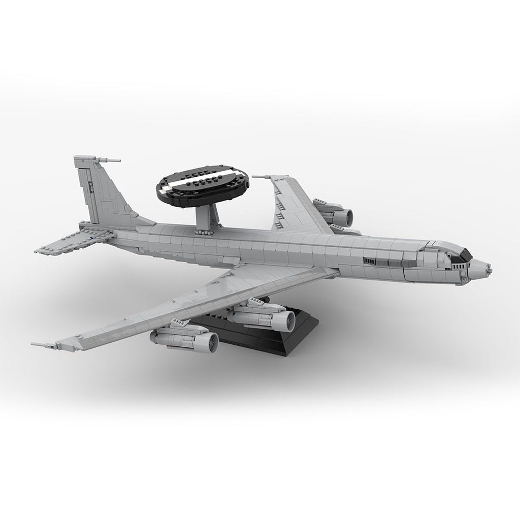 1/80 E-3 Sentry Fighter Jet Building Kit, Military Aircraft Building Block Set, Creative Interactive Building Toy for Teens and Up (1700PCS+)