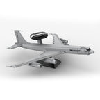 1/80 E-3 Sentry Fighter Jet Building Kit, Military Aircraft Building Block Set, Creative Interactive Building Toy for Teens and Up (1700PCS+)