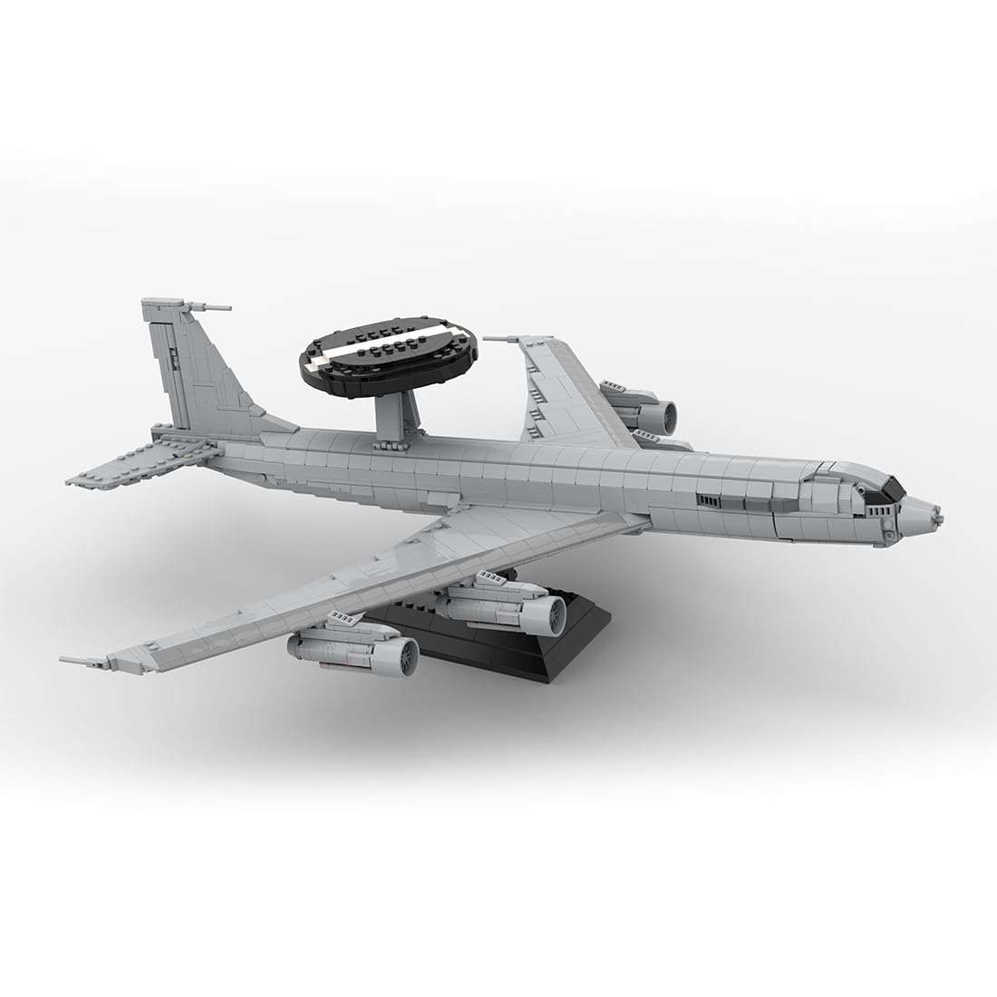 1/80 E-3 Sentry Fighter Jet Building Kit, Military Aircraft Building Block Set, Creative Interactive Building Toy for Teens and Up (1700PCS+)