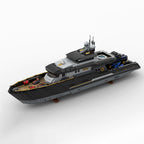 1/30 Scale Expeditionary Yacht Model Building Block Set, Cruise Ship Building Toy Set with Functional Propeller, Collectible Display Decorations Gift (4369PCS)