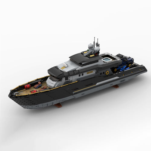 1/30 Scale Expeditionary Yacht Model Building Block Set, Cruise Ship Building Toy Set with Functional Propeller, Collectible Display Decorations Gift (4369PCS)