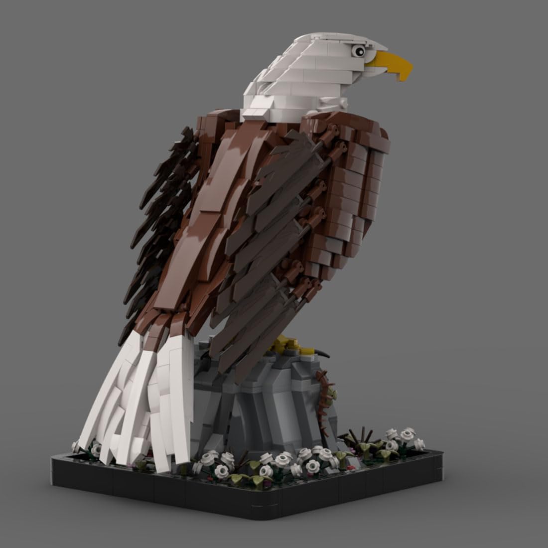 American Bald Eagle Building Set for Teen and Adults, STEM Educational Toy, Collectible Display, Creative DIY Construction Gift (1468PCS)