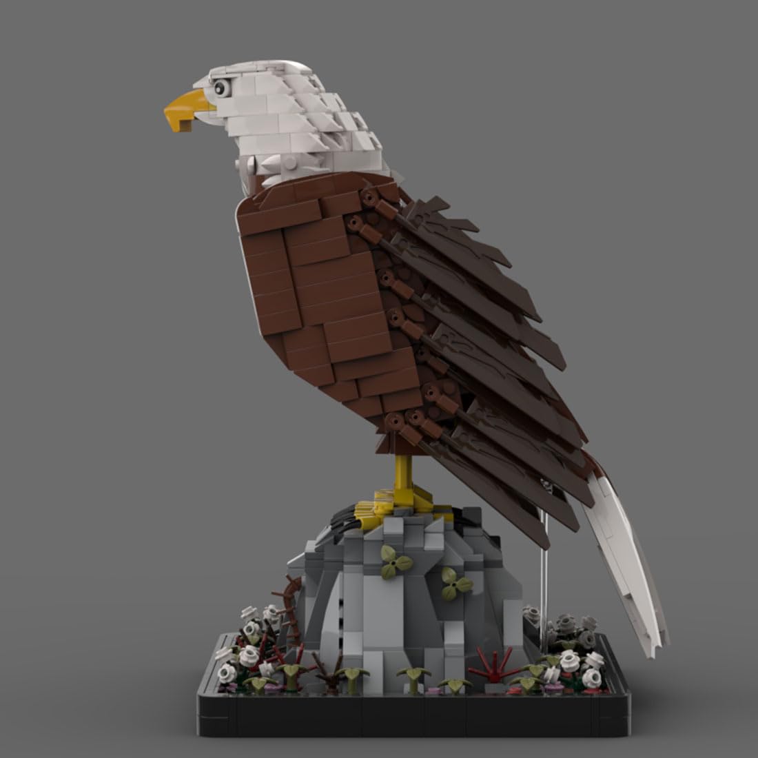 American Bald Eagle Building Set for Teen and Adults, STEM Educational Toy, Collectible Display, Creative DIY Construction Gift (1468PCS)