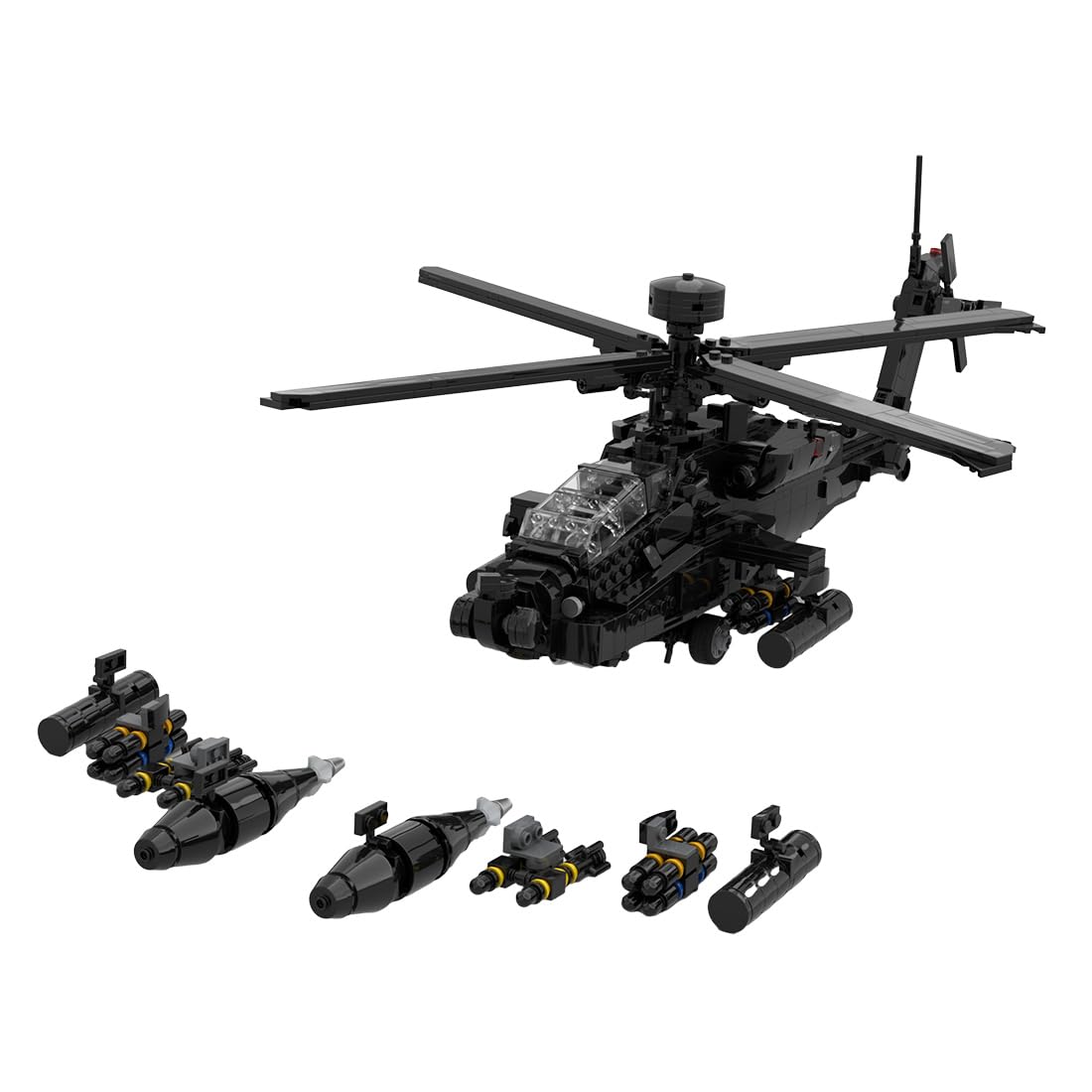 American CV-22 Tiltrotor Aircraft Military Building Blocks Set for Adults, Collectible Army Model and Display Toys for Christmas and Birthday Gifts (2608PCS)