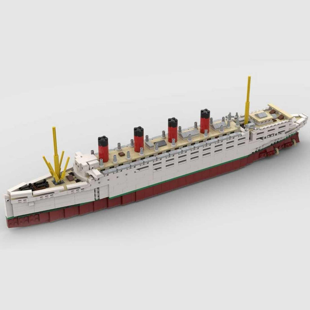 Cruise Ship Building Kit, 1/400 RMS Mauretania Large Cruise Ship Model Assembly Steamship Toy Sets, Creative MOC for Adults (1871PCS)