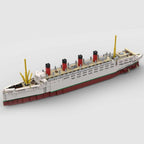 Cruise Ship Building Kit, 1/400 RMS Mauretania Large Cruise Ship Model Assembly Steamship Toy Sets, Creative MOC for Adults (1871PCS)