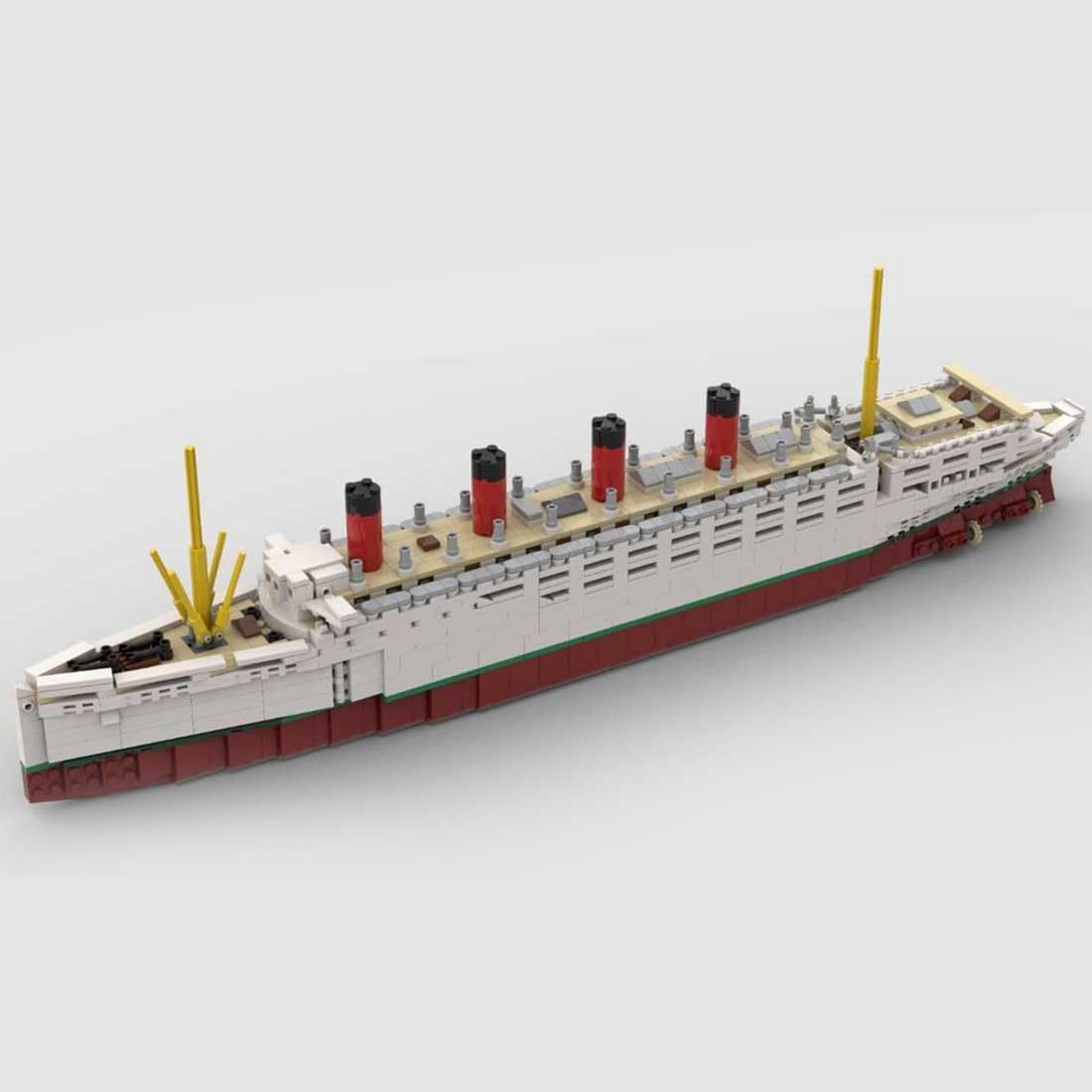 Cruise Ship Building Kit, 1/400 RMS Mauretania Large Cruise Ship Model Assembly Steamship Toy Sets, Creative MOC for Adults (1871PCS)