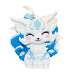 50000-Piece Adult Edition Blue & White Mythical Nine-Tailed Fox Micro Building Blocks Set | Large-Size Collectible DIY Assembly Model Toys with Tight Interlocking Fit