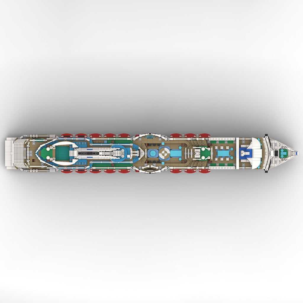 Cruise Modular Building Blocks Kit, 4595 PCS Super Flagship Cruise Model, Large Ship Model Assembly Ship Toy Sets, Creative MOC Set for Adults