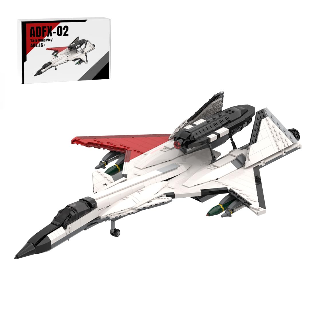 ADFX-02 Jet Fighter Building Blocks Set, Military Aircraft Model, Toys Gifts for Military Fans, Construction Building Toys Sets for Teen and Adults (1423PCS)