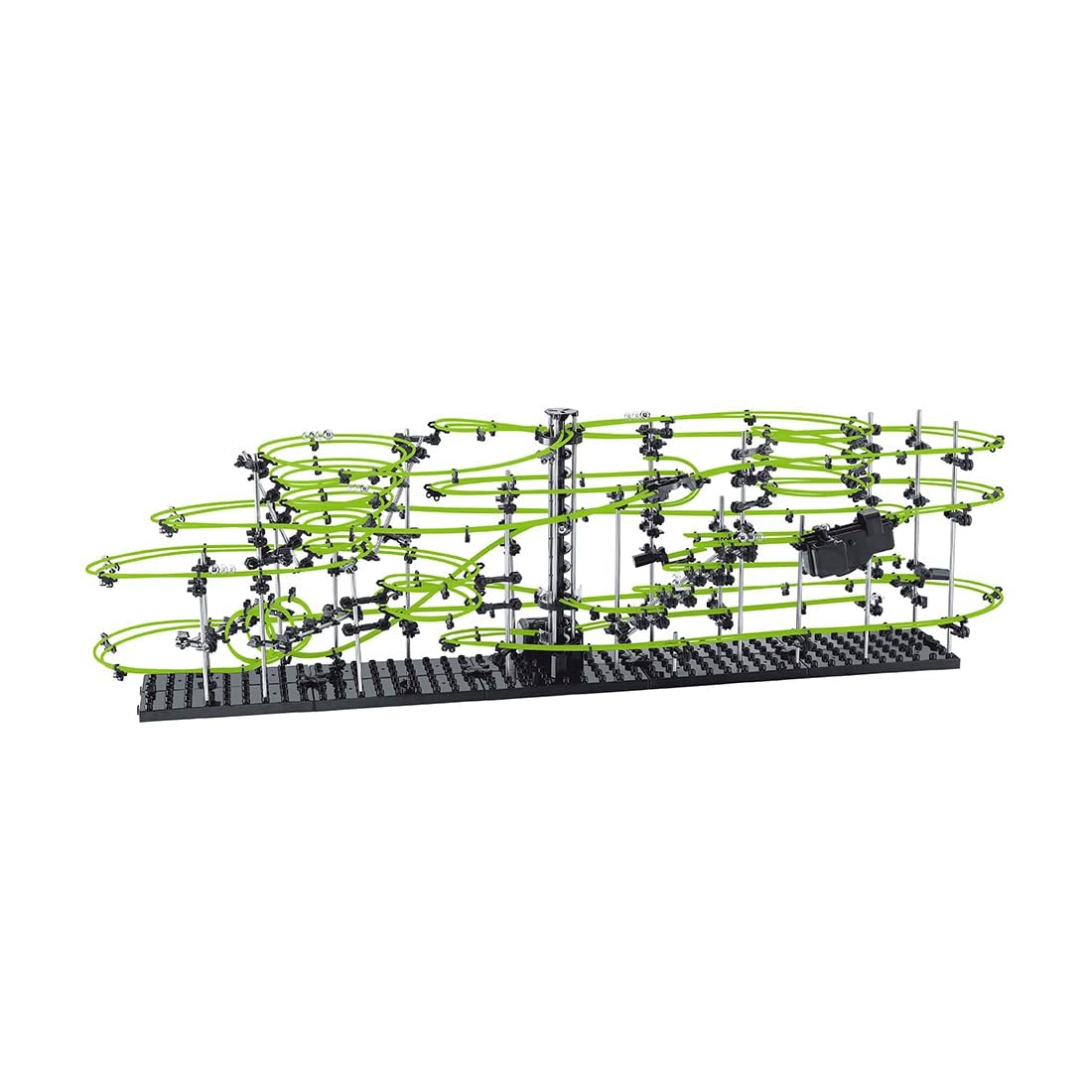 1337pcs Level 3–8 Marble Roller Coaster Kit, 820+ PCS Glow-in-the-Dark Marble Run with Steel Balls – Luminous Rail Maze Building Toys, STEM Construction Set for Ages 14+ & Adults