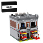 City Street Scene Building Blocks, Modular Fire Station Assembly Toy Building Block Set Architecture Construction Toy for Teen Adult (2570PCS), A38L6KL10W1YO6J05957870