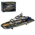 BrickCraftWorks 1/30 Scale Luxury Super-Yacht Model Building Block Set, Cruise Ship Building Toy Set with Functional Propeller, Collectible Display Decorations Gift (4421PCS)
