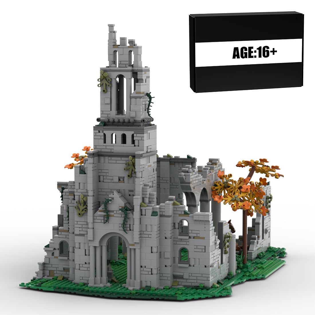 Winter Country Church Modular Model for Church of The Nativity Building Blocks Toys Set, Modular Church Architecture Set for Adults and Teen (1769PCS)