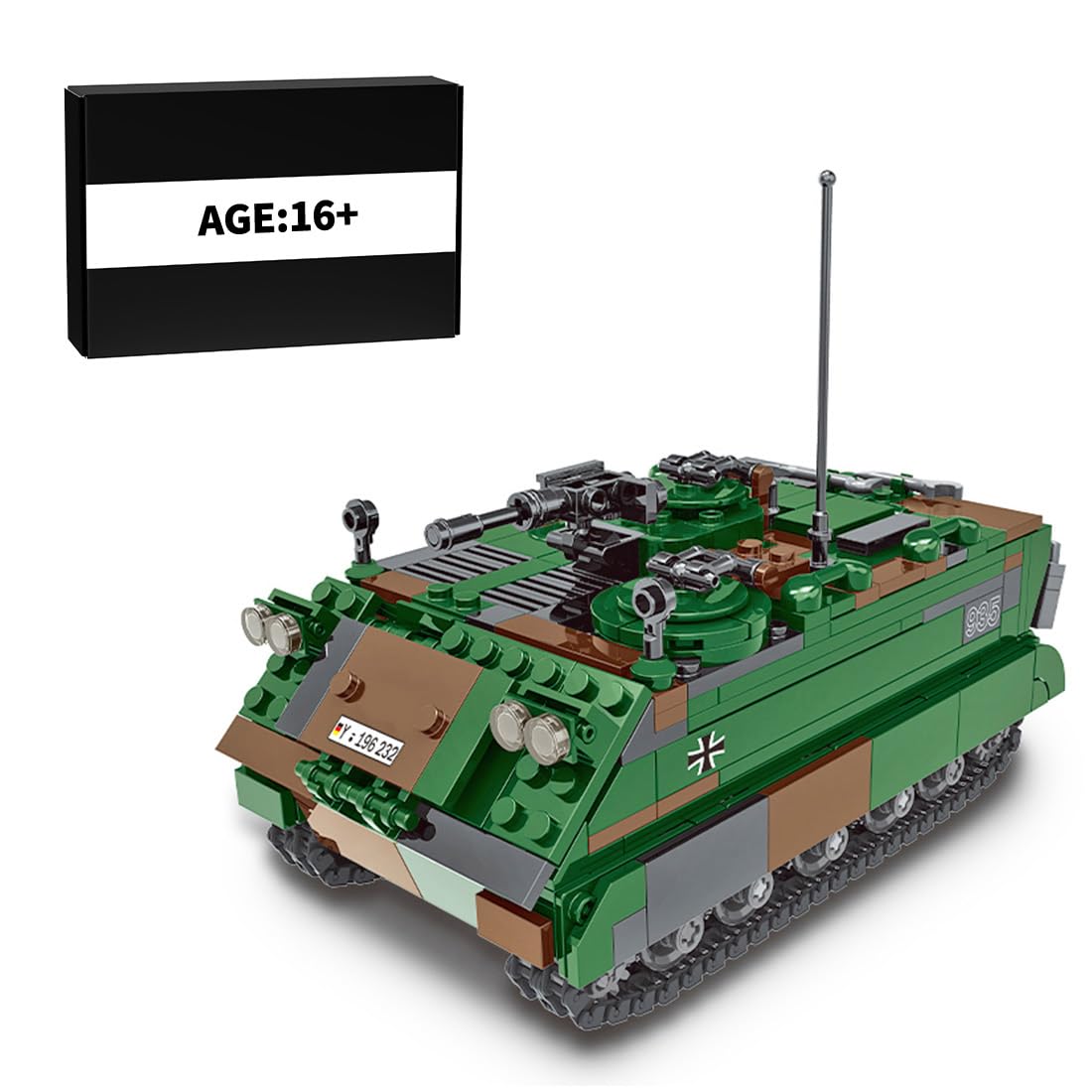 1912Pcs Military Tank Carrier DIY Tank Building Blocks Bricks Toys, Wars Army Battle Car Constrction Building Block for Adult Teen