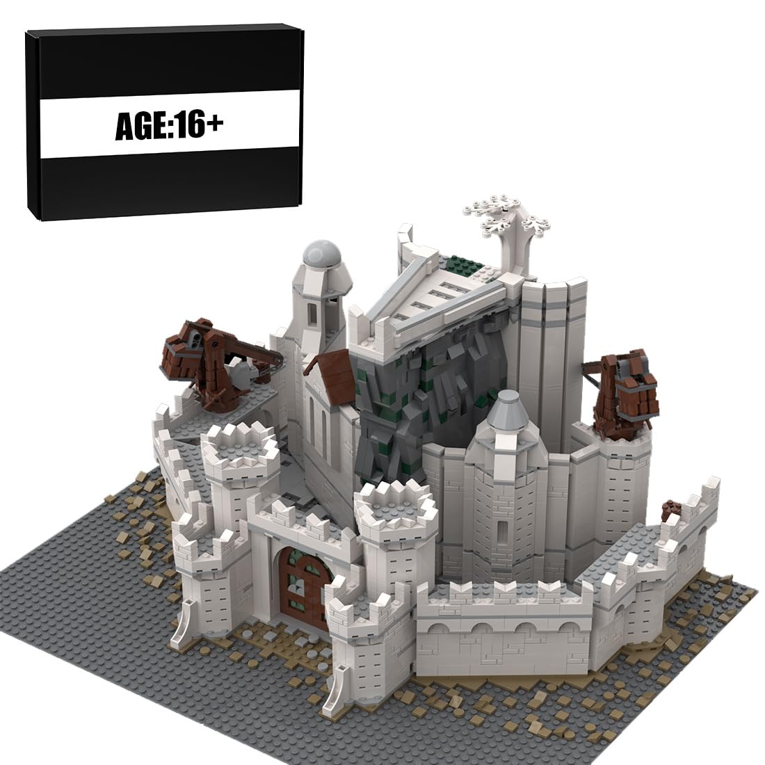 Castle Building Blocks Set, War Scene Valley Castle Model Assembly Toys Building Blocks Model, Display Model Gift Idea for Adults (3126PCS)