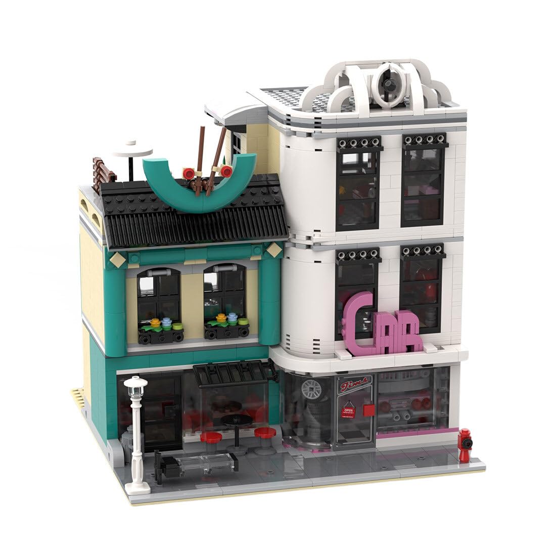 Street Scene Building Blocks, Modular Club Model Assembly Toy Building Block Set Architecture Construction Toy for Teen Adult (2625PCS), 94P934QTY1A6NY164112VQ5J