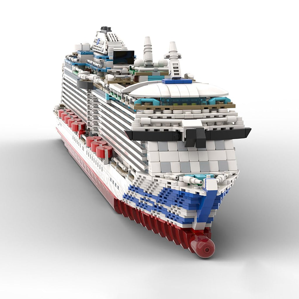 Cruise Modular Building Blocks Kit, 4595 PCS Super Flagship Cruise Model, Large Ship Model Assembly Ship Toy Sets, Creative MOC Set for Adults