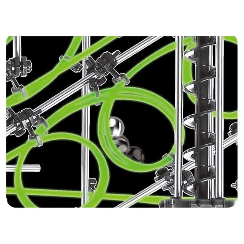 867PCS Marble Roller Coaster Kit, Space Rail Glow-in-The-Dark STEM Model Building Set with 8 Steel Balls, DIY Engineering Toy for Adults(Level 5)
