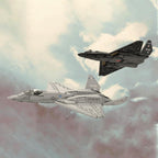 YF-23 Grey Ghost Fighter Aircraft Building Blocks Set, 1:35 Military Air Force Fighter Jet Model DIY Assembly, Home Decor & Toys & Gifts for Plane Enthusiasts (2,185 PCS)