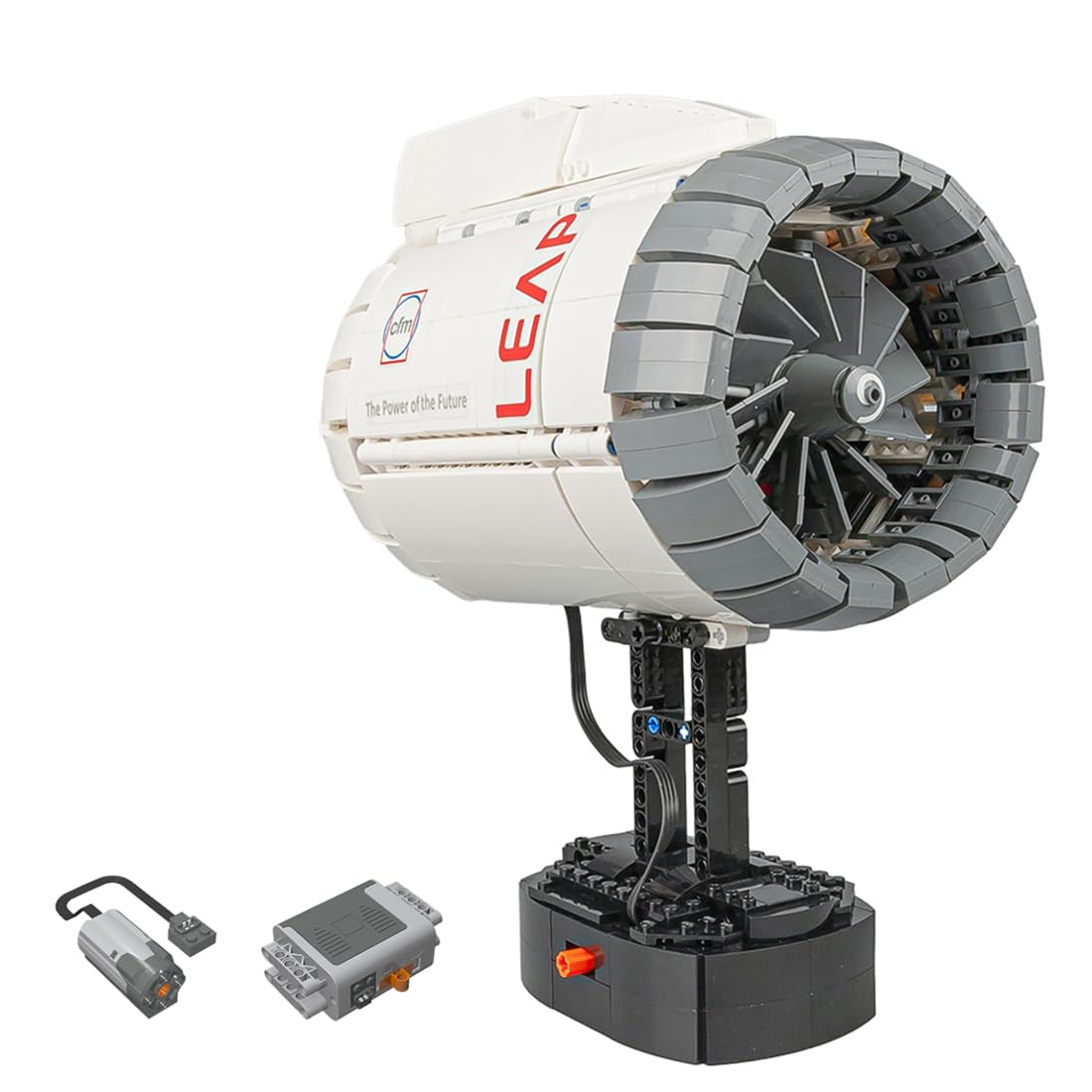 Engine Building Kit, MOC-133571 CFM LEAP Airplane Engine Model Building Blocks Set, 1659PCS MOC Educational Experiment Toy Gift for Adults