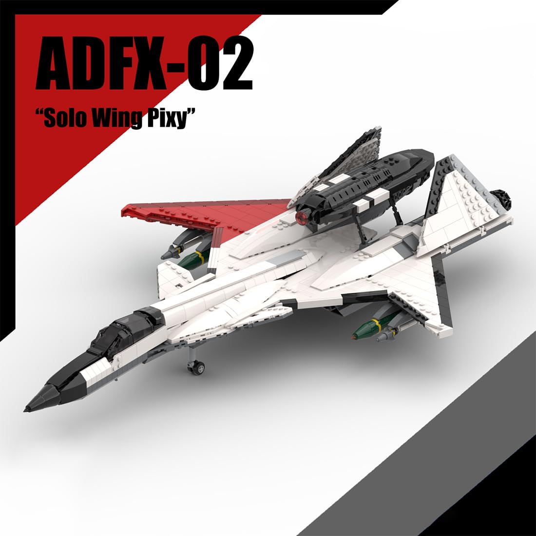 ADFX-02 Jet Fighter Building Blocks Set, Military Aircraft Model, Toys Gifts for Military Fans, Construction Building Toys Sets for Teen and Adults (1423PCS)