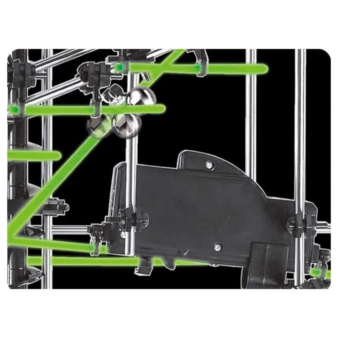 867PCS Marble Roller Coaster Kit, Space Rail Glow-in-The-Dark STEM Model Building Set with 8 Steel Balls, DIY Engineering Toy for Adults(Level 5)