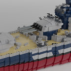 BrickCraftWorks MOC-163300 1/200 Scale Military WWII French Fast Battleship Building Blocks Set, Military Navy Warship MOC Toy for Military Enthusiasts Teens and Adults (10803PCS)