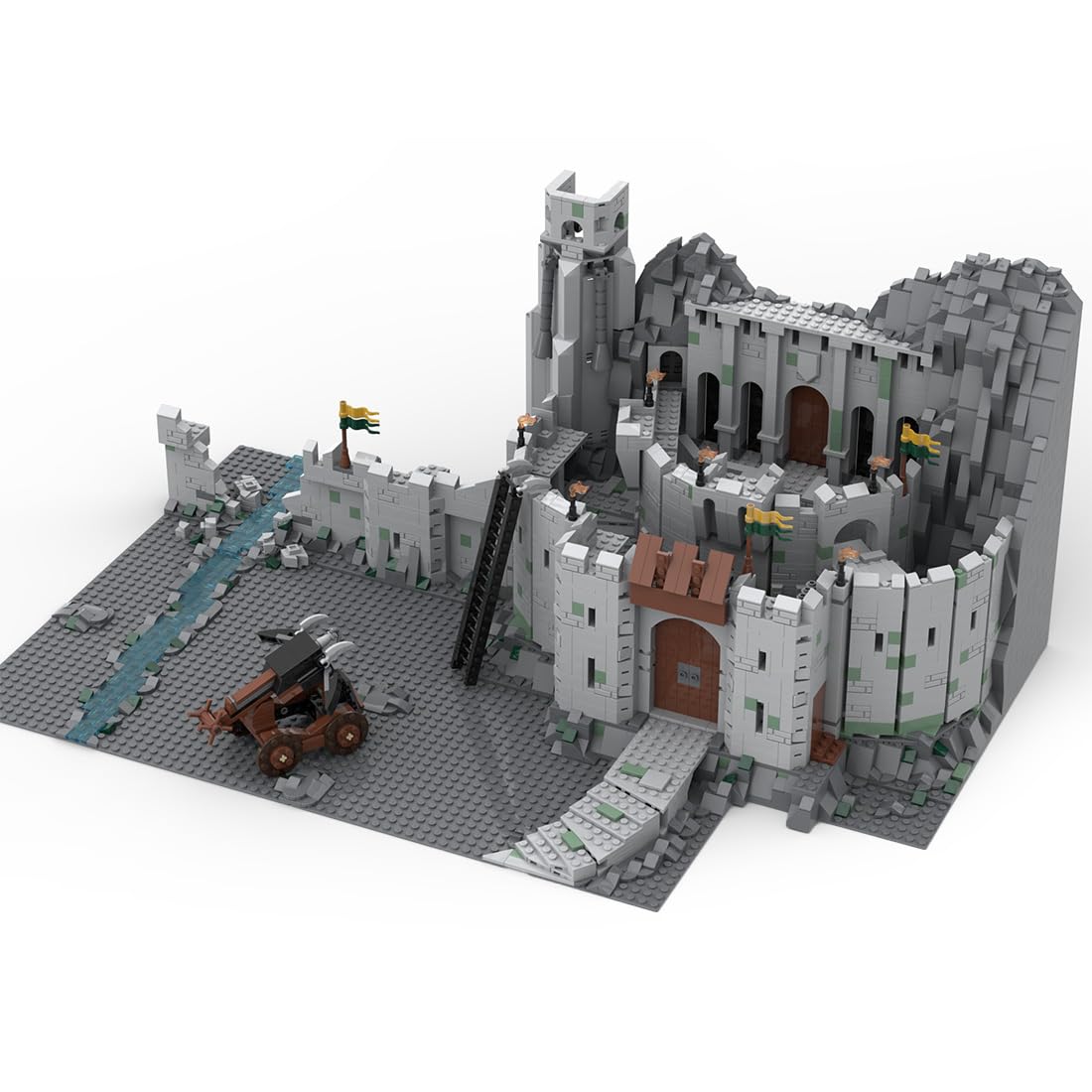 Castle Building Blocks Set, War Scene Valley Castle Model Assembly Toys Building Blocks Model, Display Model Gift Idea for Adults (3126PCS)